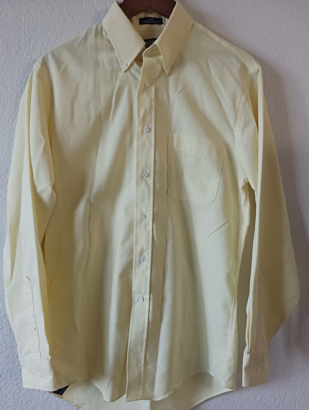 Mens Stafford Yellow Oxford Dress Shirt